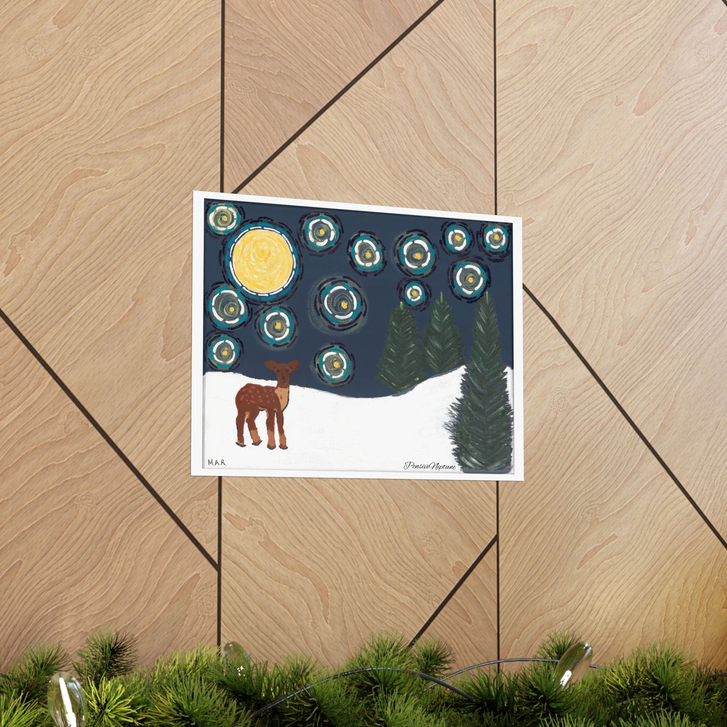 Deer in a Snowy Forest