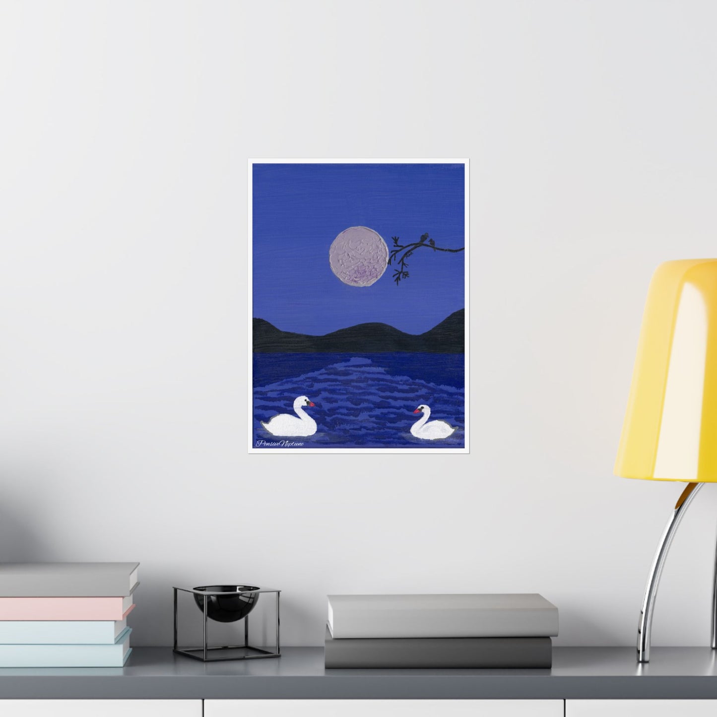 Swans in Moonlight