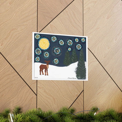 Deer in a Snowy Forest
