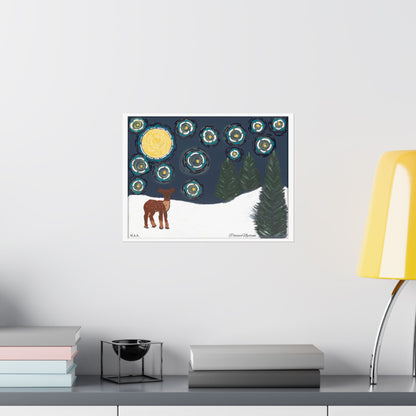 Deer in a Snowy Forest