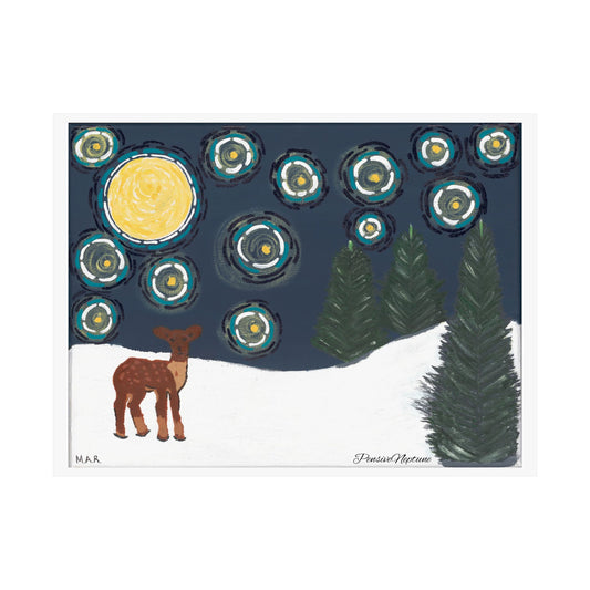 Deer in a Snowy Forest